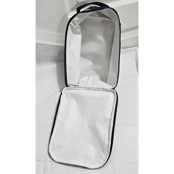 Vera Bradley Flamingo Lunch Tote Bag Insulated Zipper Lunchbox Pink and Navy - Picture 2 of 8